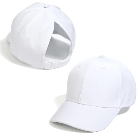 YAMEE Berretto da Baseball per Ragazze Cappellini da Baseball Coda di Cavallo Estivi Traspirante,Cappello Bambino Bambini Cappello da Sole Cotone con Protezione UV,Sport Vacanza Spiaggia All'aperto