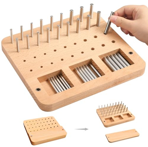 Wooden Peg board for Occupational Therapy with 3 Sizes of Pegs and Holes, Wood Pegboard for Finger Dexterity, Hands Therapy Peg Board to Improve Finger Motor Skills and Hand-Eye Coordination, 36 Holes