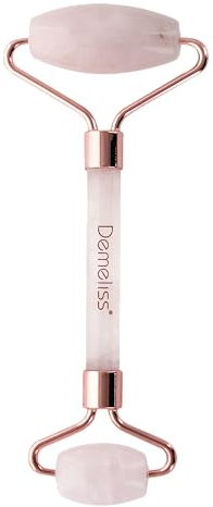 Demeliss Beauty – Roller aus Rosenquarz – Beruhigend – Gesichtsmassage – verbessert das Eindringen von kosmetischen Behandlungen