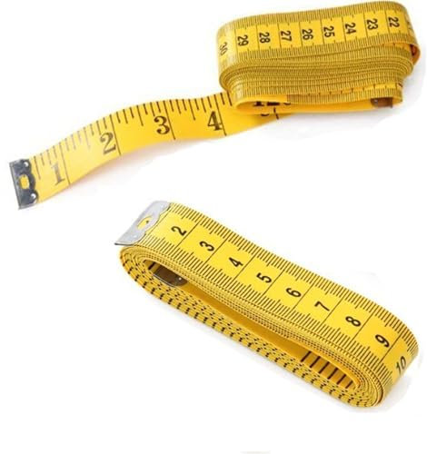 Maßbänder Nähen,2 Bände Maßband Körpe 300cm/120 Zoll, Schneidermaßband,Weiches Doppelseitiges Maßband,Extra langes Bandmaß,Weiches Maßband für Schneider zum Messen Längen&Maßen.