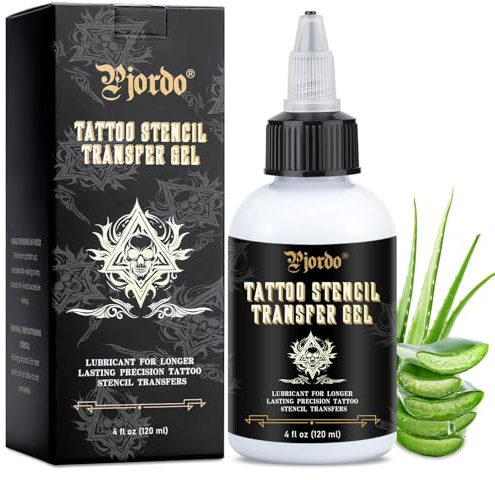 Pjordo Tattoo Stencil Transfer Gel Solution, Safe & Long-Lasting Professional Tattoo Transfer Cream Gel for Paper Stickers, Stencil Stuff Supplies for Tattoo Artists & Beginners