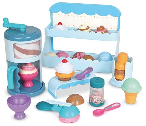 Learning Resources Swirly Scoops Ice Cream Shoppe LER9278, Dès 2 Ans, Jeu de Marchande Glaces, Motricité Fine & Couleurs, Machine à Glace et Garnitures
