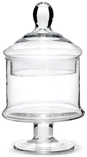 COSE DA CASA Potiche in vetro con coperchio H23xD13 cm Patisserie mini alzata porta dolci biscotti caramelle barattolo pasabashe arredo bar ristorante banco