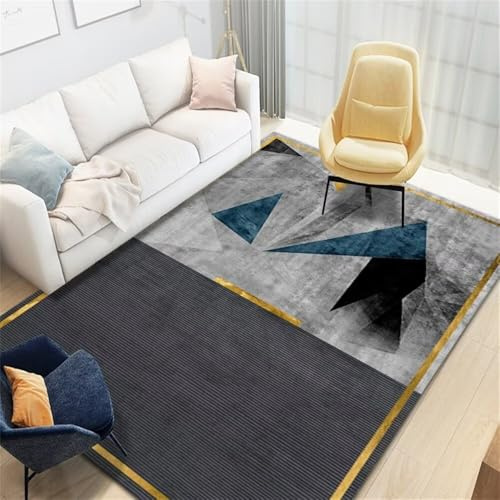 DJHWWD Alfombras alargadas Grigio 60x120CM Alfombra Moderna Azul Negro Cocina Pasillo