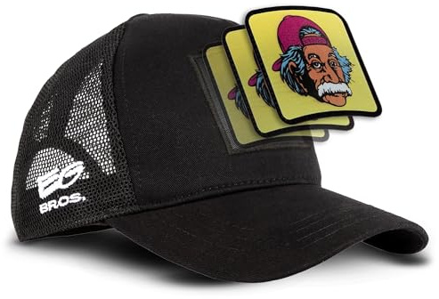 EG BROS Trucker Cap Herren – Mit austauschbarem Logo für individuellen Style – Personalisierbare Mesh-Cap für Männer, Damen & Kinder – Atmungsaktiv, größenverstellbar & perfekt für Sommer & Streetwear