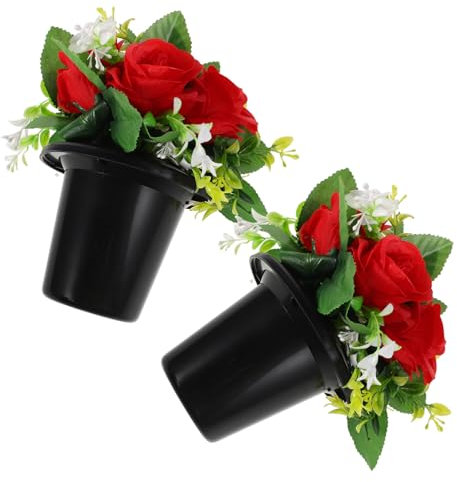 Toddmomy 1paio Artificiali Per Cimitero Con Composizioni Impermeabili e Realistiche Per Decorazioni Bouquet Per Festival e Cerimonie Commemorative Colori Disponibili