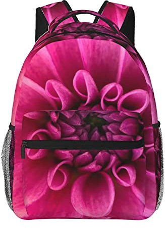 Hgbbdyyjj Dahlia Sac à dos de voyage léger imprimé grande capacité – Sac à dos imperméable pour ordinateur portable de 15,6 pouces et livres, Noir , taille unique