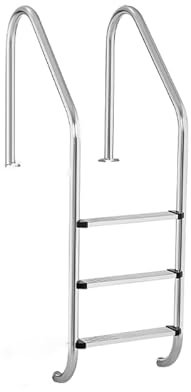 Inground Pool Ladder 304 Stainless Steel Material, 3 Layers of Anti-slip Steps, Easy To Install, Pool Ladders for Inground Pools for in-Ground Swimming Pools