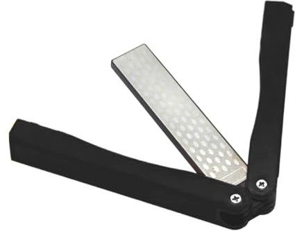mophrati Affilacoltelli portatile pieghevole pietra per affilare forbici da giardino utensili da cucina per affilare gadget da esterno regali caccia