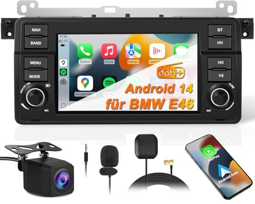 2 DIN Autoradio Bluetooth mit Bildschirm, Wireless CarPlay & Android Auto