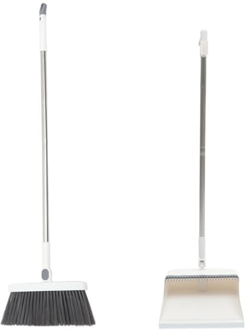 SHINEOFI Balai et Pelle à Poussière à Long Manche Poils Souples pour Nettoyage Maison la Cuisine et Intérieur Pratique