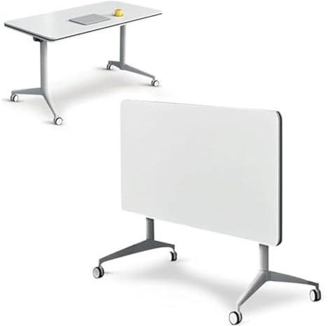 Klappbarer Konferenztisch, Konferenzraumtisch, klappbares Design, 150 kg Tragkraft, mit leisen Rollen, mobiles Meeting(1pcs,180cm)