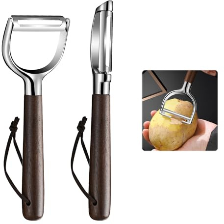 2 Pcs Potato Peeler, Non-Slippery Stainless Steel Vegetable Peeler, Durable Peelers for Kitchen Strong Grip Skin Peelers