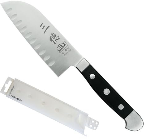 Güde Alpha Couteau Santoku Lame Alvéolée 14 cm avec prymo. de® Protection