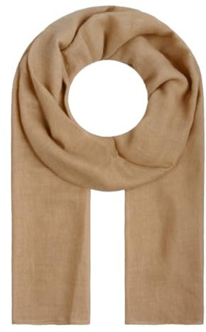 Majea Tuch Lima schmal geschnittenes Damen-Halstuch uni Schal einfarbig Sommerschal Sommer Halstuch (880010) (camel)