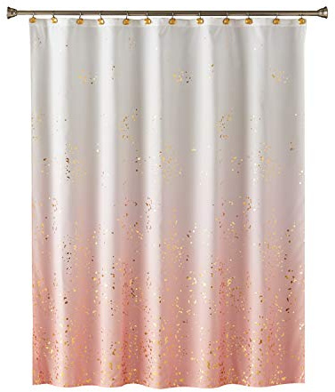 SKL HOME by Saturday Knight Ltd. Splatter Fabric Shower Curtain, Pink, 70x72