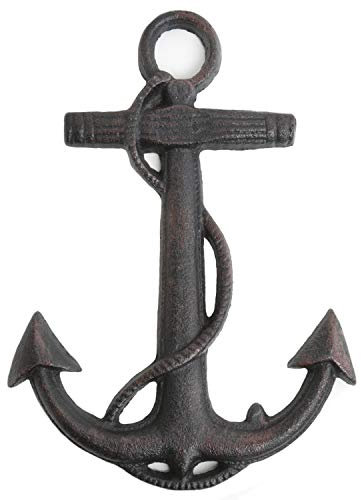 Logbuch-Verlag Anker zum Aufhängen Metall Gusseisen Eisen Wand Deko Objekt schwarz vintage Symbol Geschenk Hochzeit 20 cm