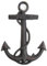 Logbuch-Verlag Ancre à suspendre en métal fonte fer décoration murale noir vintage symbole cadeau mariage 20 cm