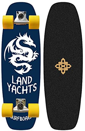 VOMI Pumping Skateboard Schuhe Kinder Skateboard Komplettboard Carving Surfskate Board 78×14Cm Mini Cruiser Longboard, 7-Lagiges Ahornbrett Street Sharks Waveboard Kinder Ab 6 Jahre Profi Surfskate