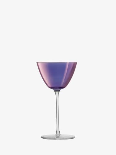 LSA International Aurora Martini Glass 195ml Polar Violet | Set of 4 | Hand Painted Glassware | AR03