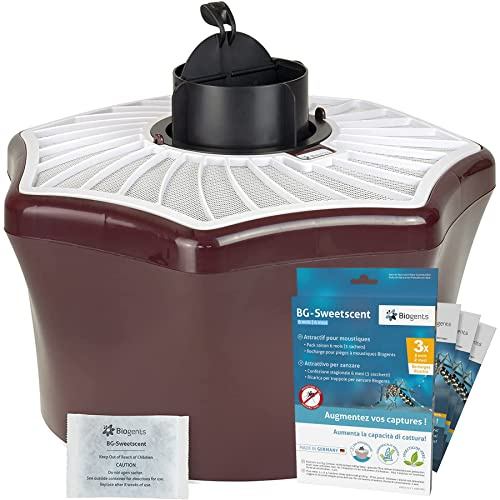 Biogents BG-Mosquitaire Piège à moustiques écologique d'extérieur Contre Les moustiques Tigre et Dengue avec 4 leurres BG-Sweetscent, sans insecticides