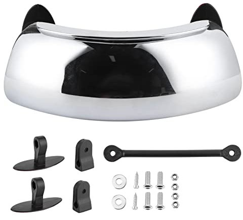 Joyzan Espejo Trasero, Retrovisor para Motocicleta de Antirreflejo Gran Angular 180 Grados Plateado Motos Ajustables Moto Espejos Parabrisas Seguridad en Transparente Pantalla Viento Ajustable