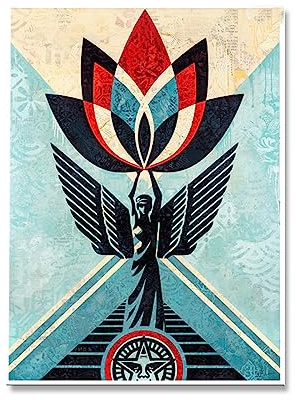 LVTFCO Berühmtes Shepard Fairey Poster Und Drucke Pop Street Wandkunst Shepard Fairey Malerei Leinwand Für Zuhause Wandkunst Dekor Bild 50x70cmx1 Kein Rahmen