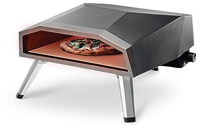 Forneza Maestro16 Gas Pizza Ofen - Tragbarer Gasgrill für Terrasse, Balkon, Garten, Hinterhof – Pizzaofen Grill mit 49,2x46,6 cm - Gratis 4 Stück Grillzubehör