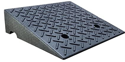 Schwellenrampe Auffahrrampe Rampen Anhänger, Schwellenwertrampen, Motorradrampen Rollstuhl Mobilität Roller Rampen Fahrzeugrampen Sicherheit Slope Pads Für Skateboard, A(Size:50*50*14CM,Color:Schwarz)
