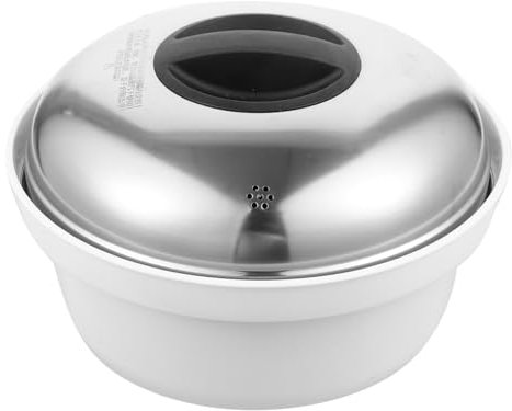 DECHOUS Vaporiera Per Microonde Cuociriso e Panini, Cestello Per La Cottura a Vapore Coperchio in Acciaio Resistente e Plastica, Utensile Multiuso Per Cucina Domestica Maniglie Ergonomiche