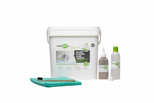 Fliesenfest 7710 Fugenbeschichtungset Weiß – Komplettes DIY-Kit für Schimmel- und Wasserabweisende Fugenfarbe – erhältlich in 6 Farben.