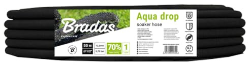 Bewässerungsschlauch AQUA DROP 1/2 Zoll 50 m - Perlschlauch - Tropfschlauch Bewässerung - Gartenschlauch Flexibel - Gartenbewässerung Schlauch – Bewässerungssystem