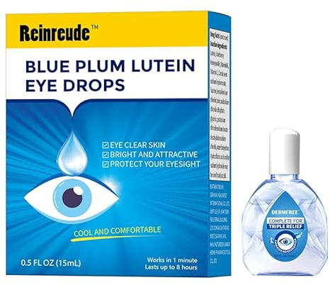 Dry Eye Drops for Humans(15ML),Instant Relief for Itchy, Dry & Sensitive Eyes | Hayfever & Contact Lens Safe | Brightening Artificial Tears for Fatigue, Tearing & Blurred Vision