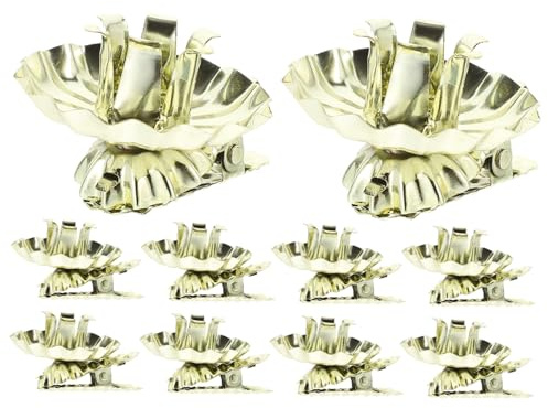 FIXOSHEE 10 Pezzi Clip Portacandela in per Albero Natale Supporti Metallici Resistenti e Compatti per Candele Decorazioni Natalizie Eleganti e Pratiche