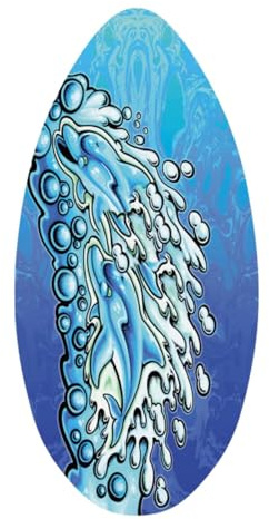 Skimboard 41 Zoll Holz Surfbrett für Strand Sand Skimboarden und Surfen für Anfänger und Erwachsene - Wave