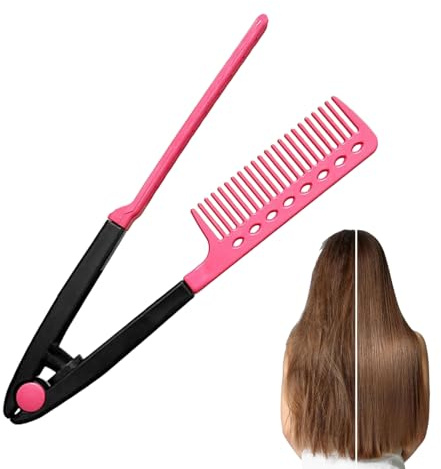 Peine alisador de cabello | Cepillo alisador de pelo de salón para plancha plana - Cepillo alisador de estilo profesional para el hogar, viajes por carretera, vacaciones, citas, viajes