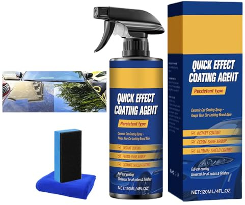 Doiyislem Sellador de cerámica en espray hidrófobo repelente al polvo de cerámica - Reparación de pintura brillante | Para coches, camiones, SUV, barcos, caravanas, ventanas, espejos marinos y puertas