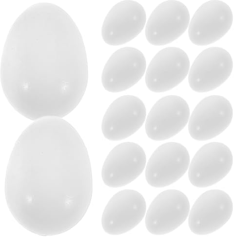 Levemolo 30 Stück Teiliges Plastikeier Nachbildung Parrot Egg Attrappe für Brutzubehör Vögel Realistisch Aussehend Langlebig für Wellensittiche und Tauben Zucht Unterstützung