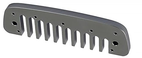 TOYANDONA 10-loch Metall Mundharmonika Kamm mit Verschleißfestem und Luftdichtem Design Kreatives Aussehen für Blues Harp und Diatonische Mundharmonika