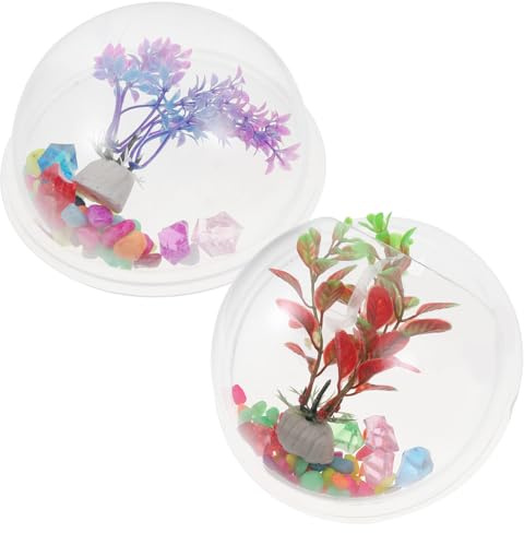 ULTECHNOVO Creative Wall Mounted Acrylic Fish Tank 15cm Diameter, Space Saving round Aquarium Fish Bowl for Home Decor and Plants Style