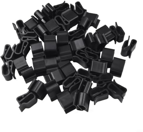 50 Stück PV Kabelklemmen für Solarpanel Rahmen, Wire Clips für 6,0-6,5 mm Kabel, Halterungen für Photovoltaik Montage auf Boot und Anhänger, Schwarz