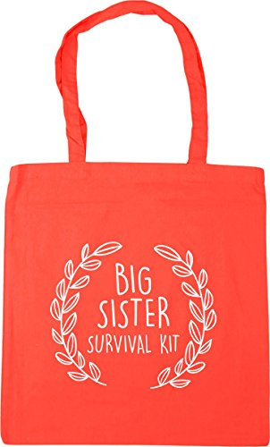 Hippowarehouse Big Sister Survival Kit Tote Shopping Gym Beach Bag 42cm x38cm, 10 litres