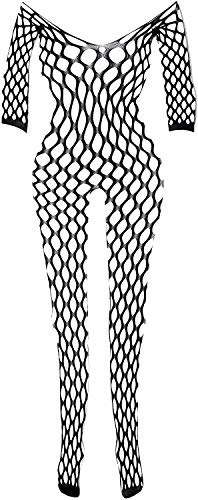 Leg Avenue 89195 - Off the shoulder bodystocking, Einheitsgröße, Schwarz