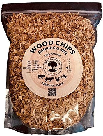 Forest Legend 5 Litre Smoking Wood Chips for BBQ and Smokers, 100% Natural from Polish Forests, Cherry Flavor