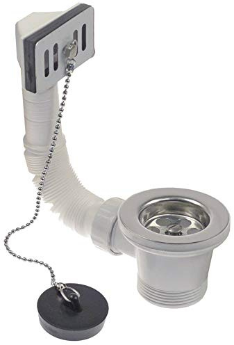 Válvula de desagüe para fregadero de cocina con rebosadero, 1 1½'