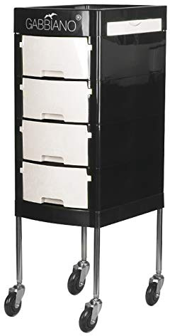 Activeshop Friseurwagen Arbeitswagen Rollwagen FT65-1 schwarz/weiss