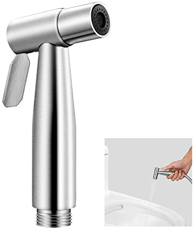 Doccetta per Bidet, Soffione doccia per WC in Acciaio Inossidabile, Soffione per Bidet per WC, Ugello per Pistola a Spruzzo per WC, Spruzzatore per Bidet Manuale per la Pulizia di WC, Bagno