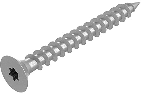 SECCARO Spanplattenschraube 3 x 30 mm, Edelstahl V2A VA A2, Holzschraube mit Vollgewinde, TX/Innensechsrund 250 Stück