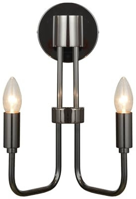 Lindby Wandleuchte, Wandlampe Innen Elanova (Retro Vintage Antik) in Alu aus Metall (2 flammig E14) - Wandstrahler Wandbeleuchtung Schlafzimmer/Wohnzimmer Wohnzimmerleuchte