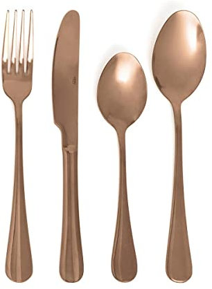 Quid Celebrart Set 24 posate in acciaio inox 26 cm-2 mm rame